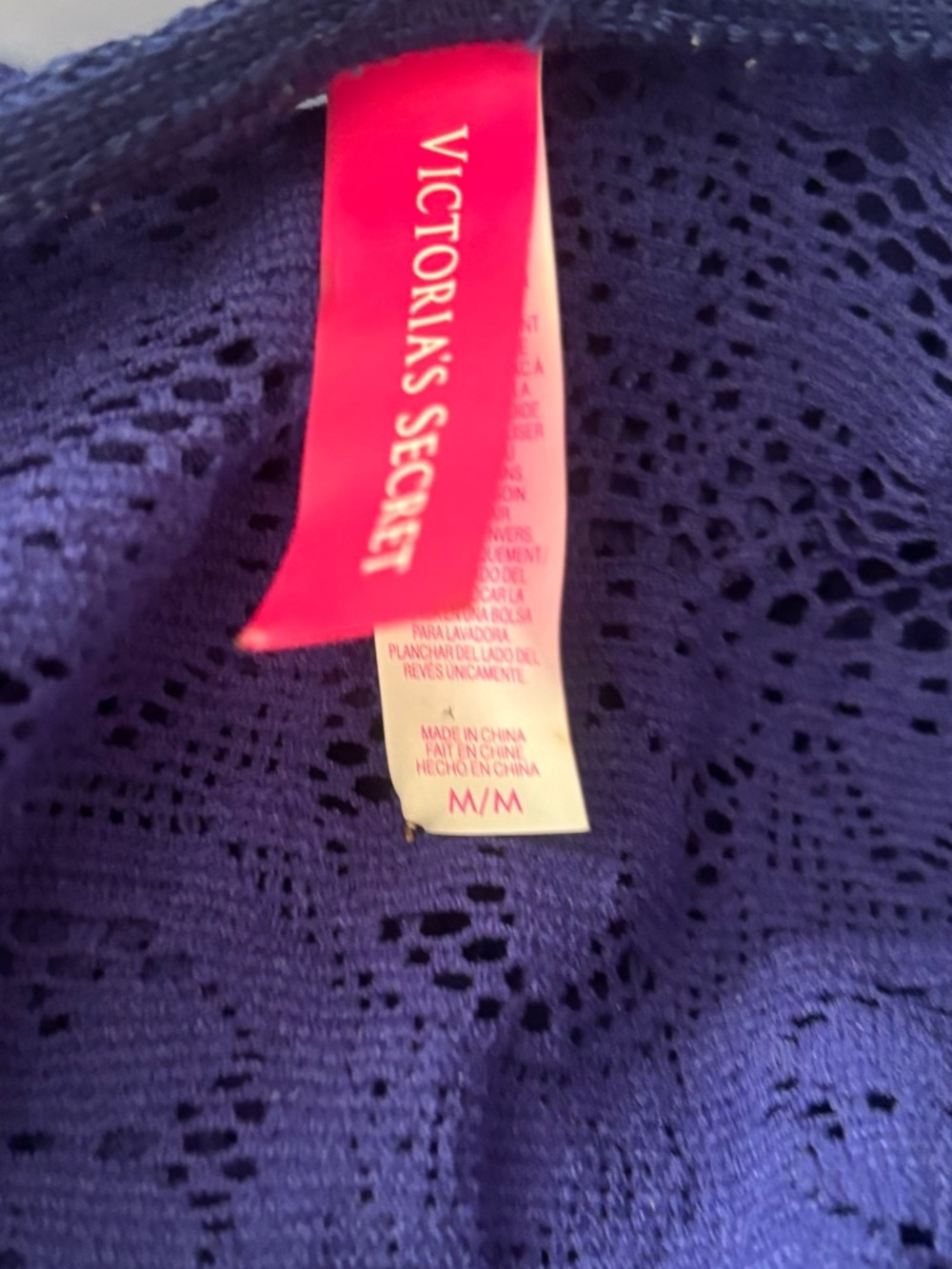 Victoria's Secret Pretty Blue Lace Swimsuit Coverup Strapless Romper - Picture 4 of 5